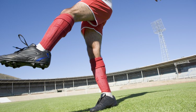 Man wearing cleats