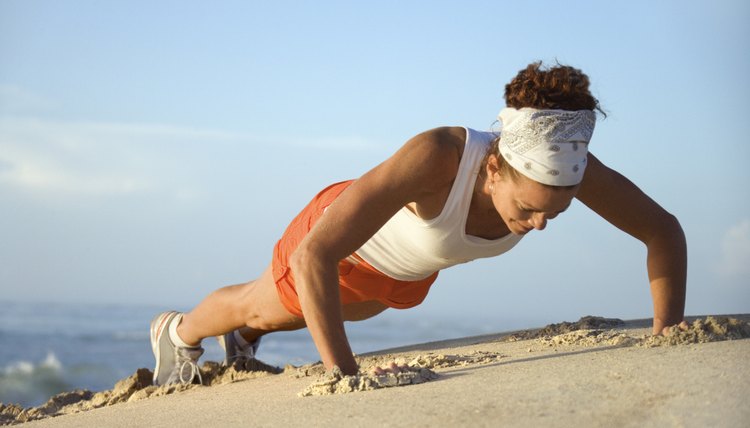 Woman doing pushups