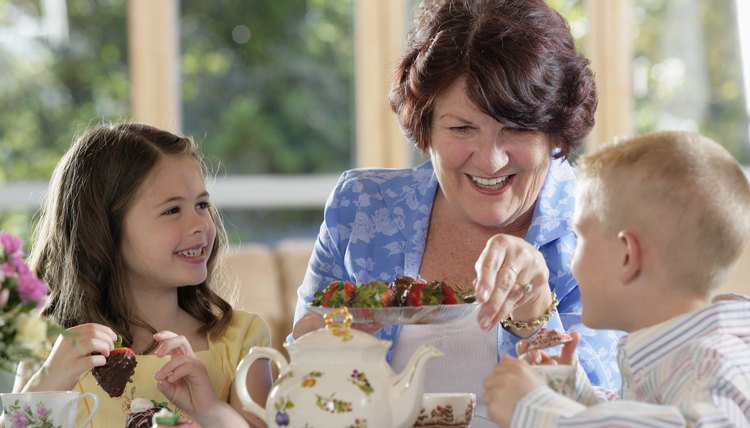 An old fashioned tea party is a fun activity.