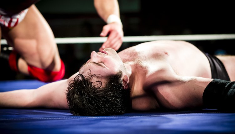 Wrestler in ring