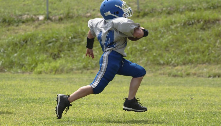 Youth Teen Football Player Touchdown