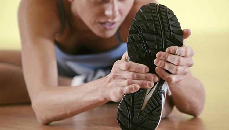 Woman stretching