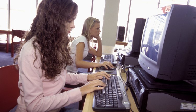 Students commonly take computer classes in school.