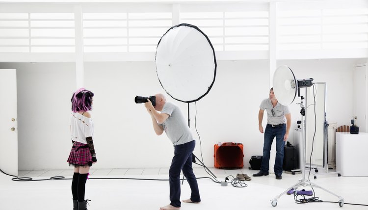Model on a photo shoot