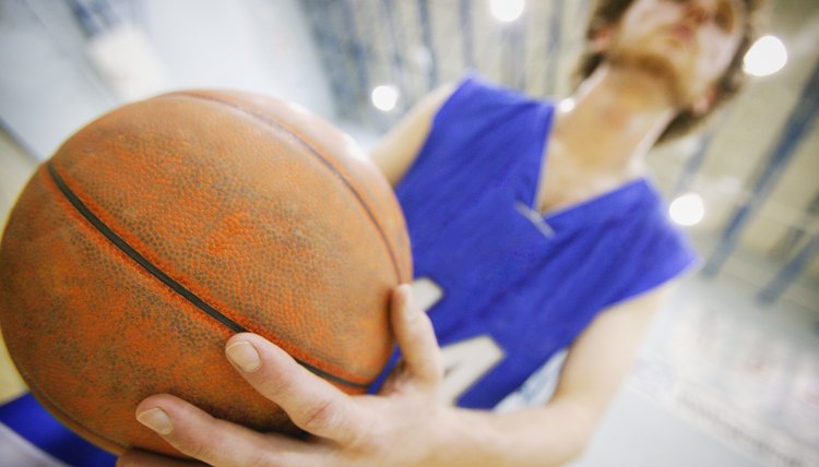 Closeup of a basketball