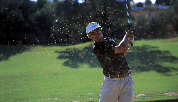 portrait of a golfer after striking a shot