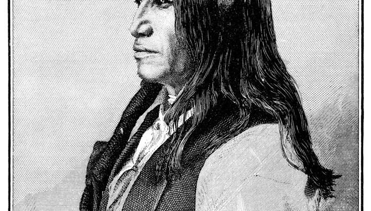 Portrait of the chief of Sioux.