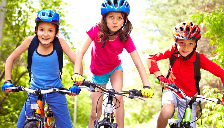 Children on bikes