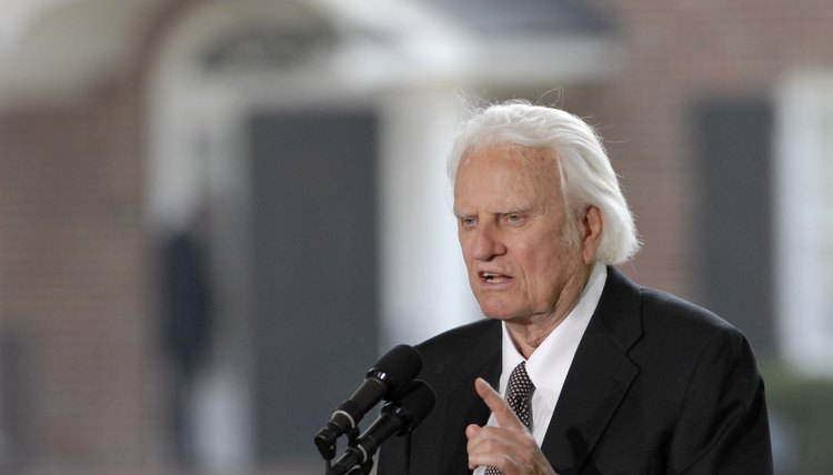 Billy Graham is the most recognized evangelist in modern times.