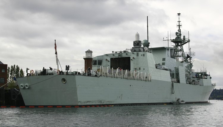 A Canadian naval vessel.