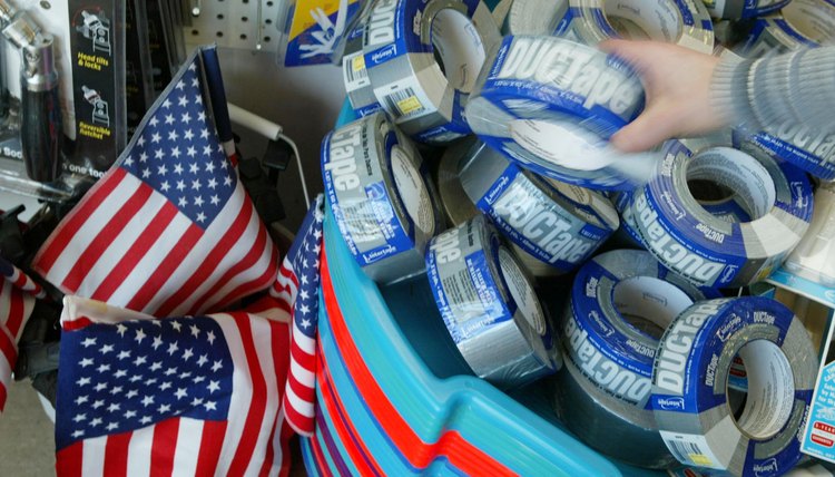 Rolls of Duct Tape at hardware store