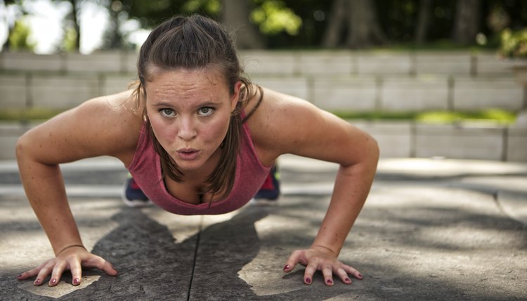 Push-ups in the park