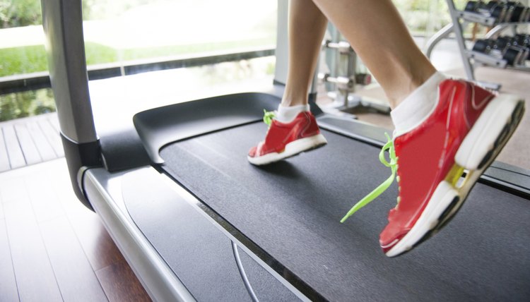 Running on treadmill