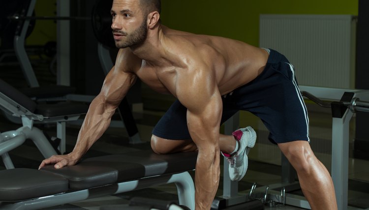 Young Man Working Out Back