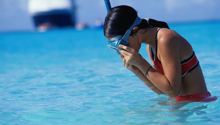 Girl Preparing to Go Snorkeling