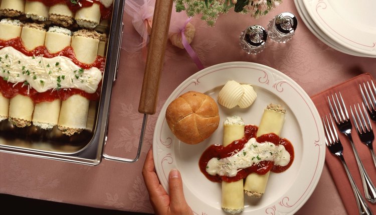 A traditional buffet style display