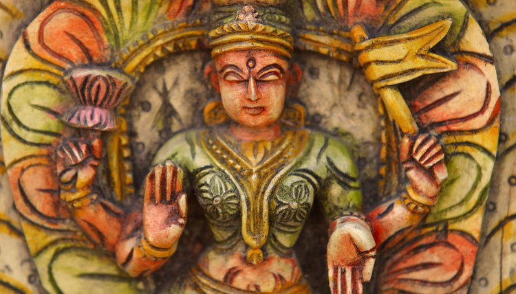 Many sculptures in India incorporate images from multiple religious traditions.