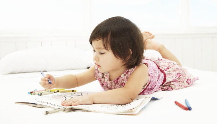 Coloring requires fine motor skills with the fingers and hands.