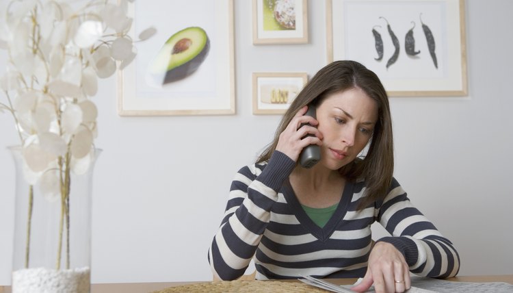 Woman calling notary locations