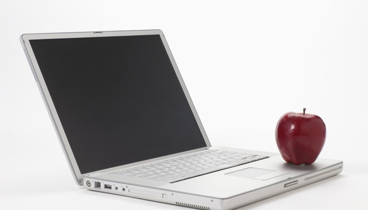 Laptop computer with apple