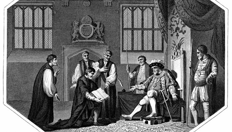 The Anglican religion split from Catholicism under King Henry VIII.