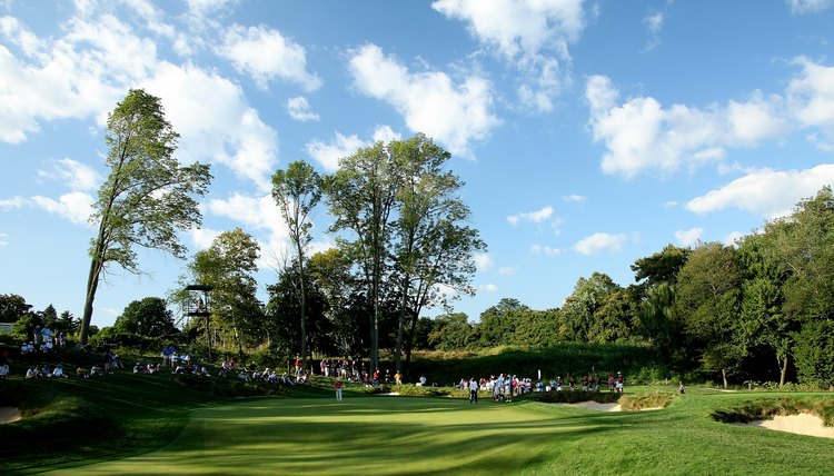 The 17th green at Merion Golf Club, where Bobby Jones won the U.S. Open in 1929.