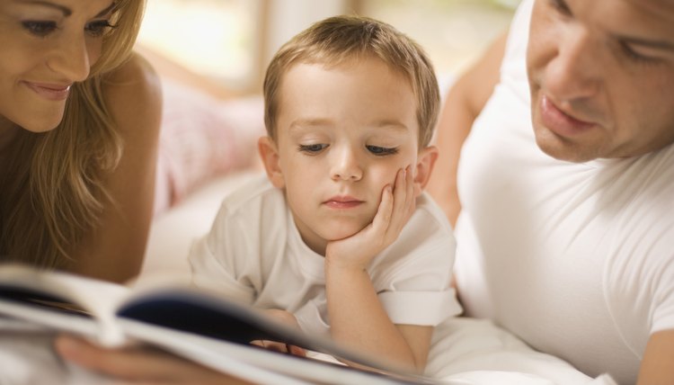 Family reading together