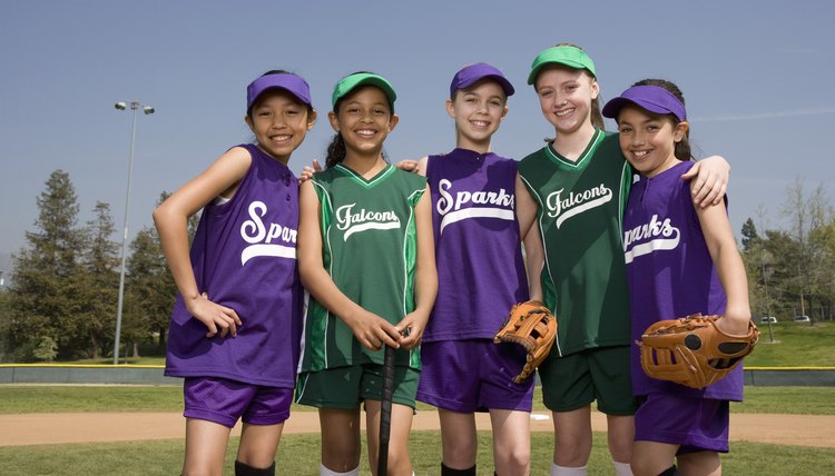 Portrait of little league teams