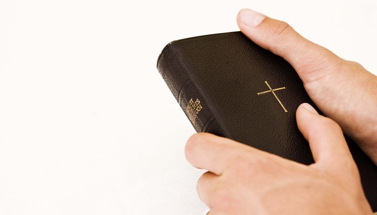 Close up of Bible.