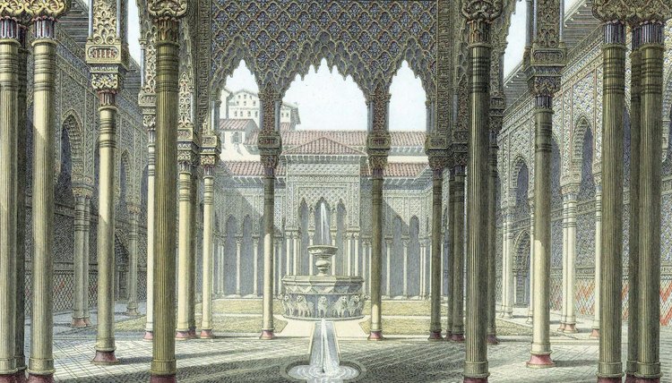 The Alhambra, in Muslim Spain, was built in 889.
