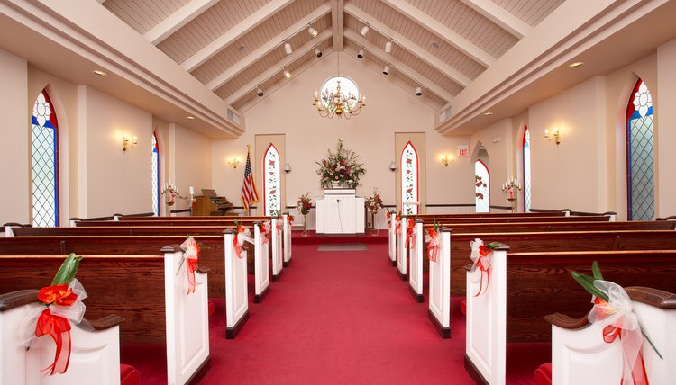 Church prepared for wedding