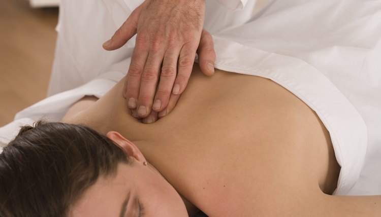 Woman getting a massage