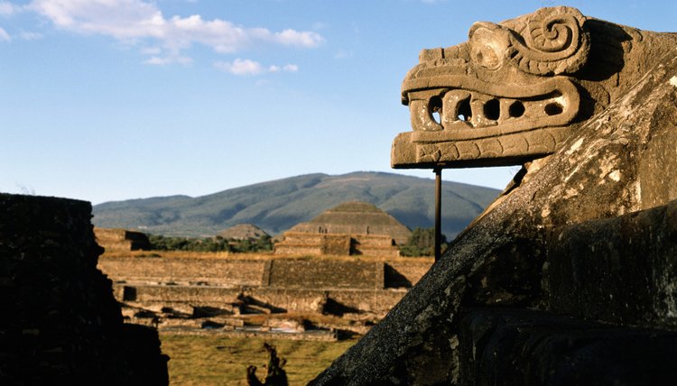 An Aztec temple dedicated to Quetzalcoatl.