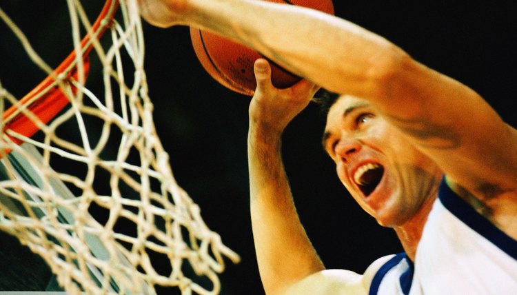 Man playing basketball