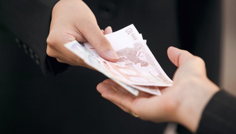 Money changing hands
