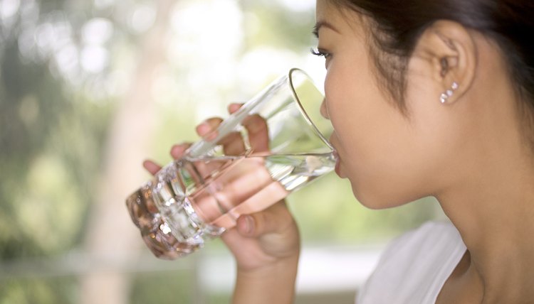 Woman drinking water