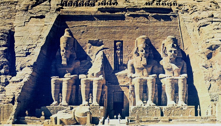 Statues of the Pharaoh Ramses II at Abu Simel, Egypt.