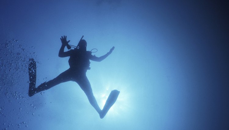 Scuba diver swimming underwater