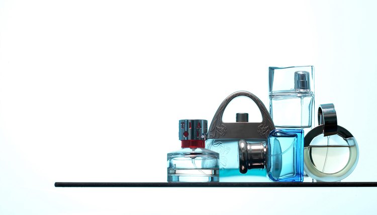 Rich looking perfume bottles.