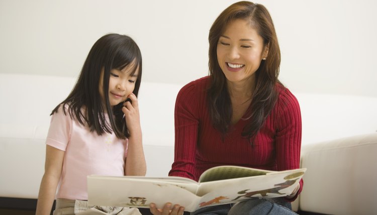 Parents reinforce reading strategies with fun activities for children.