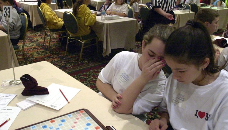 Scrabble game.