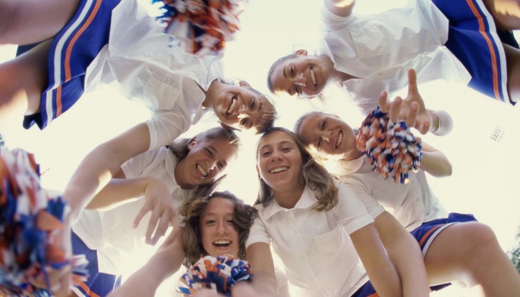 Portrait of a group of cheerleaders