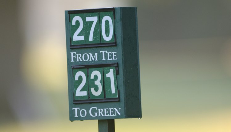 Yardage markers can help you choose the right club.