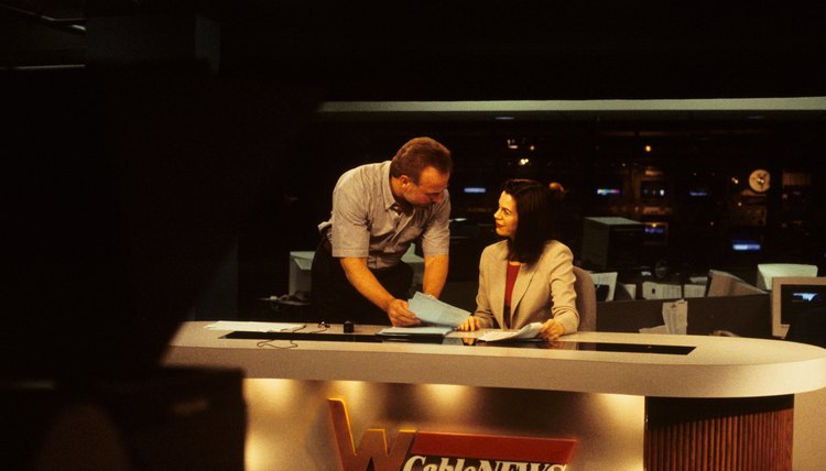 Broadcast journalists are found behind the camera or mic and in front of it.