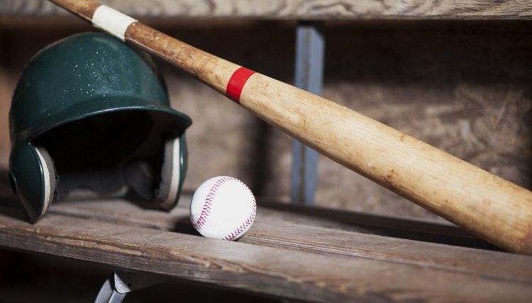 Baseball Bat, Helmet and Ball Still Life