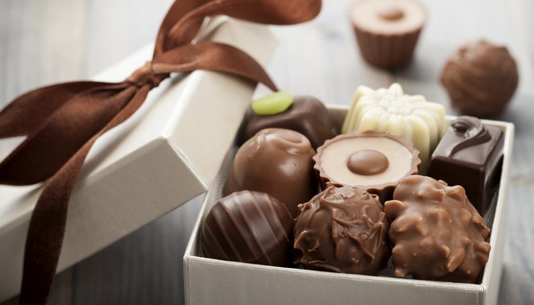 Opened box of nice chocolate