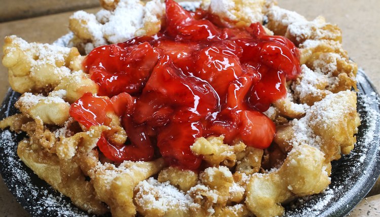 Strawberry funnel cake.