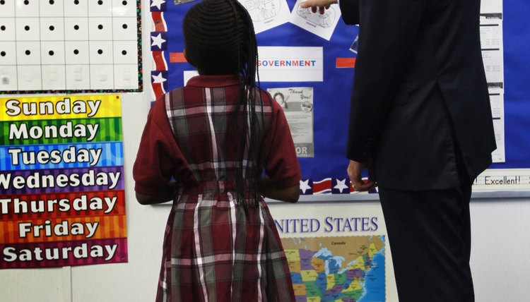 Bulletin boards help students stay organized.