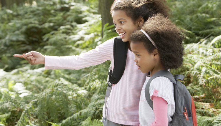 Girls on hike