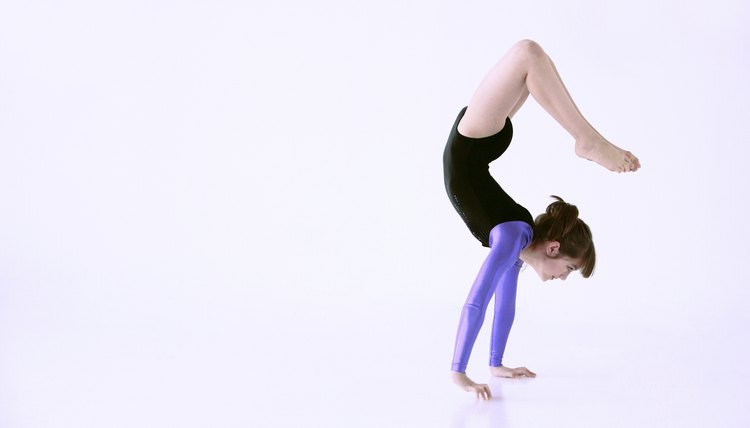 Girl doing handstand